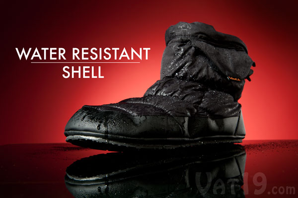 Volt Heated Slippers feature a water resistant coating.