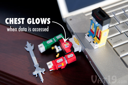 Voltron USB Flash Drive storage for any computer.