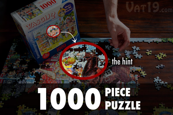 Each WASGIJ? Jigsaw Puzzle is a 1000-piece puzzle.