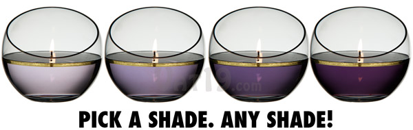 By varying the amount of powder, you can drastically alter the shade of your water candle.