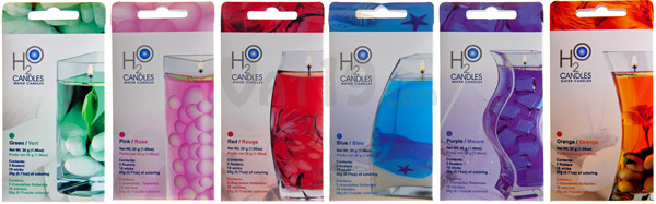 Water Candle Kits are available in a variety of colors.