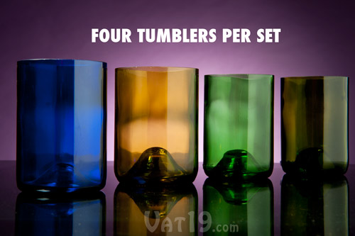 Each set includes four tumblers.
