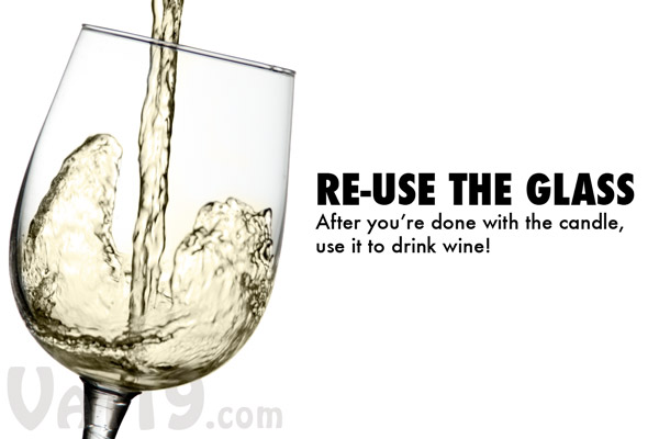 After all of the gel is used, you've got a wine or champagne glass that can be reused.