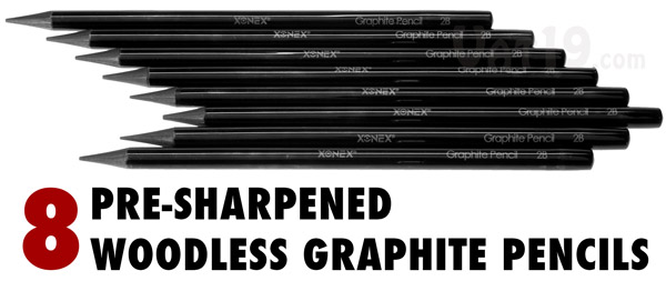 Each set includes eight high quality graphite pencils.