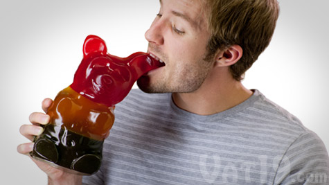 Taking a large bite out of the World's Largest Gummy Bear