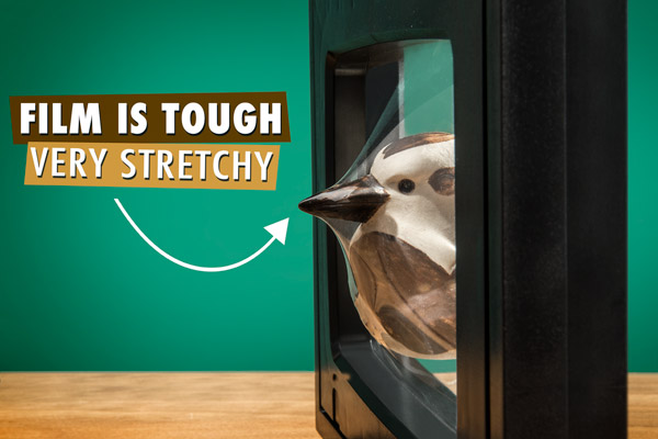 The Z-Access Display Frame can stretch substantially to hold big items.