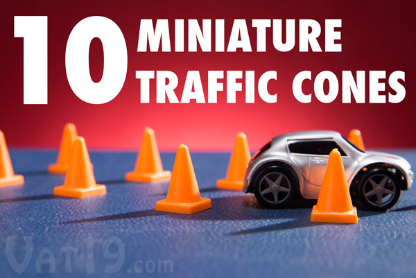 Includes 10 mini traffic cones to test your maneuvering skills.