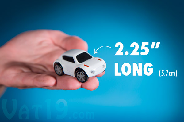The ZenWheels Microcar is a mere 2.25 inches long.