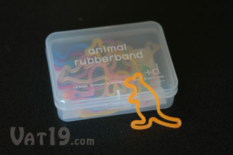 Zoo Animal Rubber Bands in a plastic gift box